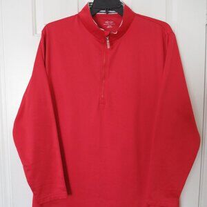 Snake Eyes Mens L/S Red 1/4 Zip Fleece-lined Golf Sweater NWOT - Size XL